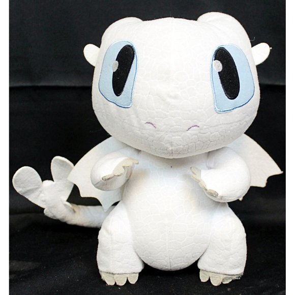 How To Train Your Dragon DreamWorks Light Fury 10" Plush Toy Squeeze & Growl - Picture 1 of 12